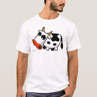 Moo de zwarte en witte koe t-shirt