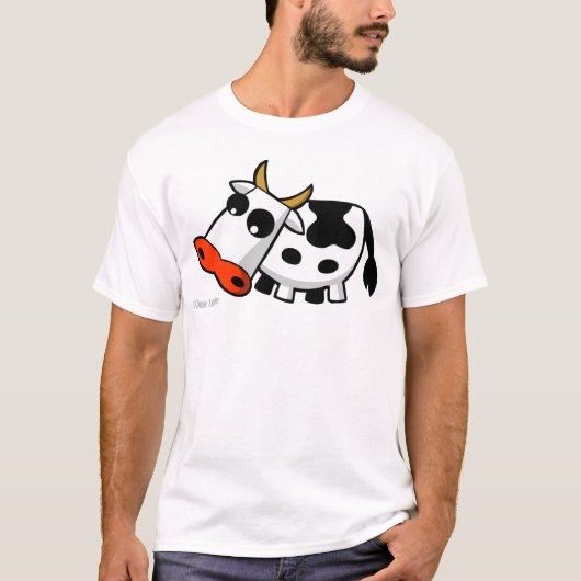 Moo de zwarte en witte koe t-shirt (Voorkant)