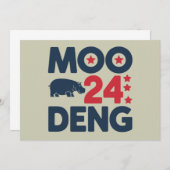 Moo Deng 2024 Moo Deng Moo Deng Schattige Baby Hip Kaart (Voorkant / Achterkant)