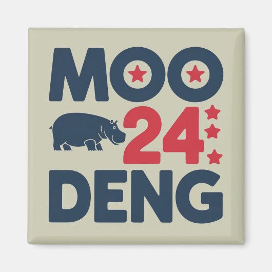 Moo Deng 2024 Moo Deng Moo Deng Schattige Baby Hip Magneet (Voorkant)