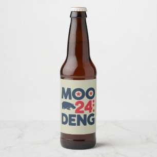 Moo Deng 2024 Moo Deng Moo Deng Schattige Baby Nij Bier Etiket