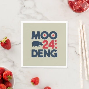 Moo Deng 2024 Moo Deng Moo Deng Schattige Baby Nij Servet