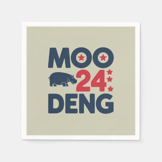 Moo Deng 2024 Moo Deng Moo Deng Schattige Baby Nij Servet (Voorkant)