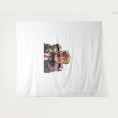 Moo Deng 24 Trumps wilde rit met kat en nijlpaard! Wandkleed (Voorkant (horizontaal))