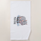 MOO DENG ALONE DESIGN T-shirt Strandlaken (Voorkant)