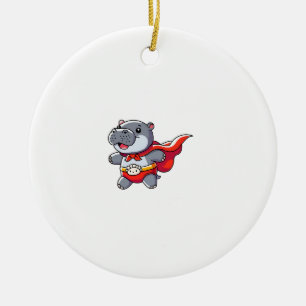 Moo Deng Baby Hippo Superheld Kinder Schattigee Fu Keramisch Ornament