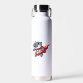 Moo Deng Baby Hippo Superheld Kinder Schattigee Fu Waterfles (Voorkant)