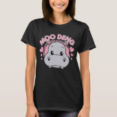 Moo Deng - Baby Pygmee Hippo T-shirt (Voorkant)