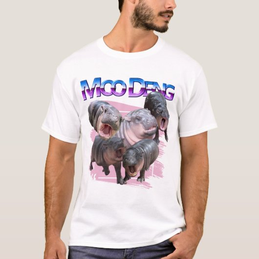 Moo Deng Bootleg Rap Shirt | Moo Deng-Shirt (Voorkant)