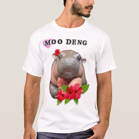 Moo Deng Bootleg Rap Shirt | Moo Deng-Shirt (Voorkant)