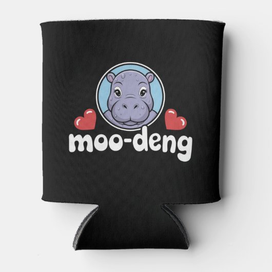 Moo Deng Bouncy Pig in het Thaise Afbeelding Baby Blikjeskoeler (Voorkant)