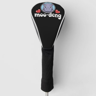Moo Deng Bouncy Pig in het Thaise Afbeelding Baby Golfheadcover