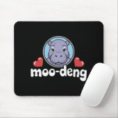 Moo Deng Bouncy Pig in het Thaise Afbeelding Baby  Muismat (Met muis)