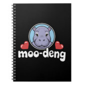 Moo Deng Bouncy Pig in het Thaise Afbeelding Baby  Notitieboek (Voorkant)