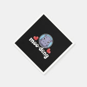 Moo Deng Bouncy Pig in het Thaise Afbeelding Baby  Servet (Hoek)