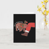 Moo Deng Christmas Dierenvriend Trending Word Un Kaart (Gele Bloem)