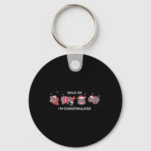 Moo Deng Christmas Hold On Ik ben overprikkeld Ba Sleutelhanger