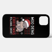 Moo Deng Christmas pyjama bijpassende familie Case-Mate iPhone Case (Achterkant (horizontaal))