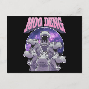 MOO-DENG DE BEROEMDE BABY DWERG NIJLPAARD MOODENG BRIEFKAART