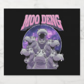 MOO-DENG DE BEROEMDE BABY PIGMY HIPPO MOODENG BIER ETIKET (Enkel label)