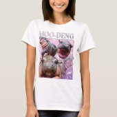 MOO-DENG DE BEROEMDE BABY PIGMY HIPPO MOODENG T-SHIRT (Voorkant)