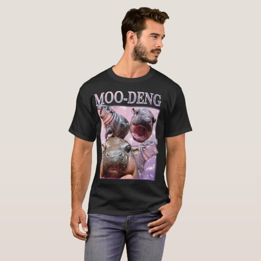 MOO-DENG DE BEROEMDE BABY PIGMY HIPPO MOODENG T-SHIRT (Voorkant volledig)