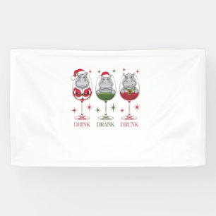 Moo-deng Drink Drink Drink bril Kerst Baby Spandoek