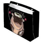 Moo Deng, een nijlpaard uit Thailand, is beroemd. Groot Cadeauzakje (Achterkant Gekanteld)