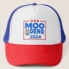 Moo Deng Funny Election 2024 Schattige Hippo Trucker Pet