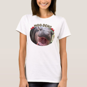 Moo Deng Gelukkig Nijlpaard Meme T-shirt