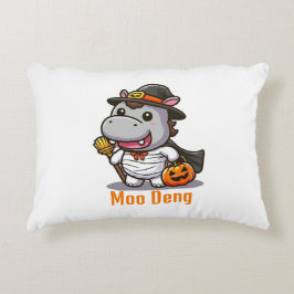 Moo Deng Halloween Pillow Accent Kussen