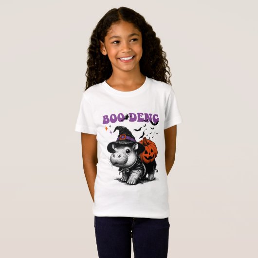 Moo Deng Halloween T-shirt (Voorkant volledig)