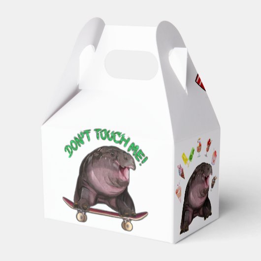 Moo Deng Hippo Bedankdoosjes (Achterkant)