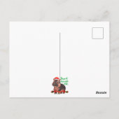 Moo Deng Hippo Christmas Briefkaart (Achterkant)