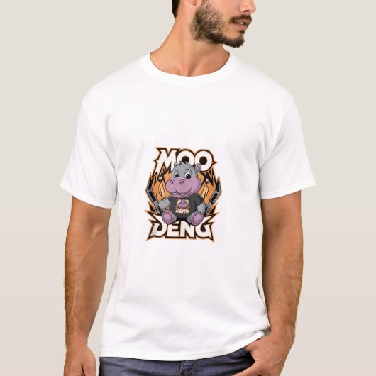 Moo-Deng Hippo De beroemde Baby Pygmee Hippo Tank (Voorkant)