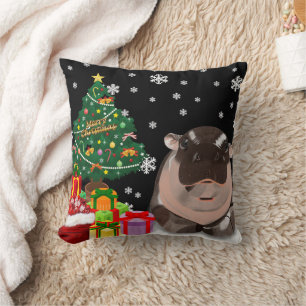 Moo Deng Hippo Kussen