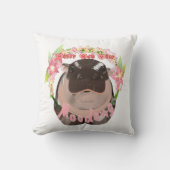 Moo Deng Hippo Kussens (Voorkant)