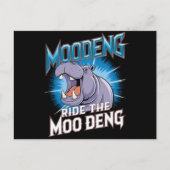 MOO DENG Hippo Ride The MOO DENG Briefkaart (Voorkant)