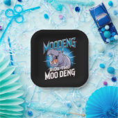 MOO DENG Hippo Ride The MOO DENG Papieren Bordje (Feest)