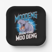 MOO DENG Hippo Ride The MOO DENG Papieren Bordje (Voorkant)
