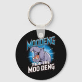 MOO DENG Hippo Ride The MOO DENG Sleutelhanger (Voorkant)