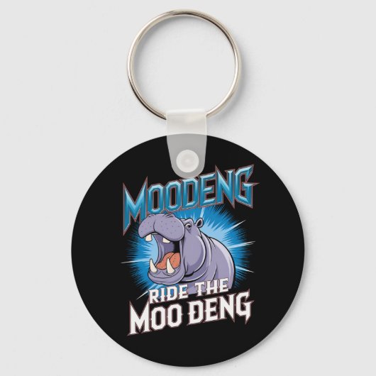 MOO DENG Hippo Ride The MOO DENG Sleutelhanger (Voorkant)