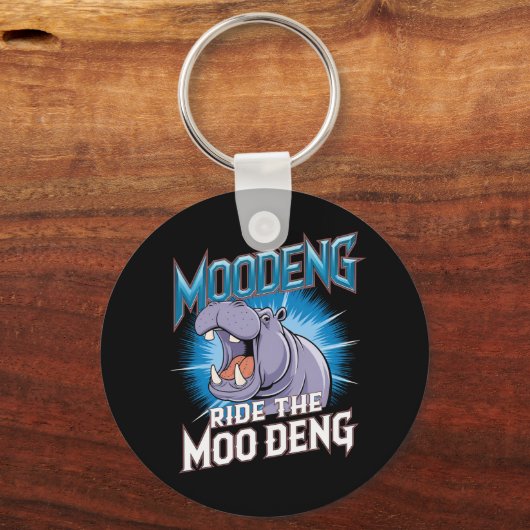 MOO DENG Hippo Ride The MOO DENG Sleutelhanger (Voorkant)