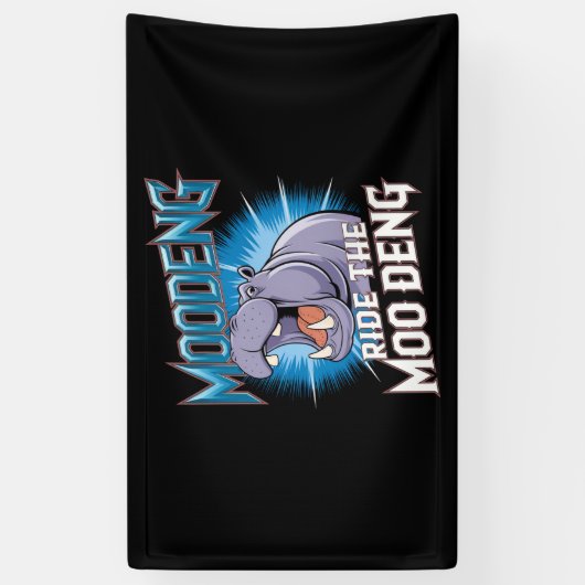 MOO DENG Hippo Ride The MOO DENG Spandoek (Verticaal)