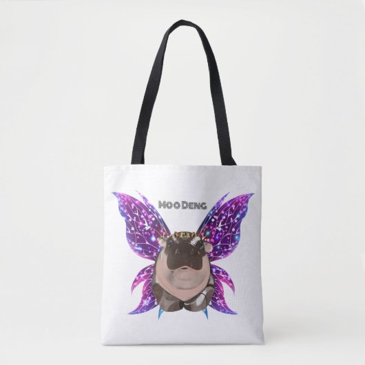 Moo Deng Hippo Tote Bag (Voorkant)