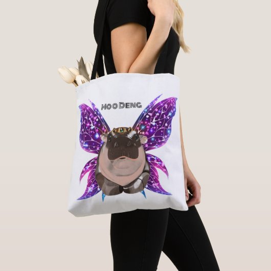 Moo Deng Hippo Tote Bag (Dichtbij)