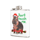 Moo Deng Hippo voor vrolijk kerstfeest Heupfles (Links)