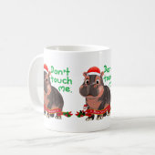Moo Deng Hippo voor vrolijk kerstfeest Koffiemok (Voorkant links)