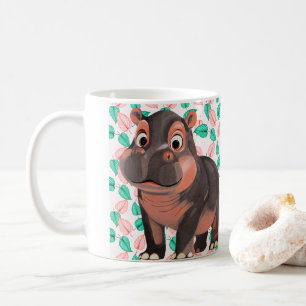 Moo Deng Hippo voor vrolijk kerstfeest Koffiemok