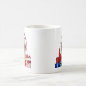 Moo Deng Hippo voor vrolijk kerstfeest Koffiemok (Center)